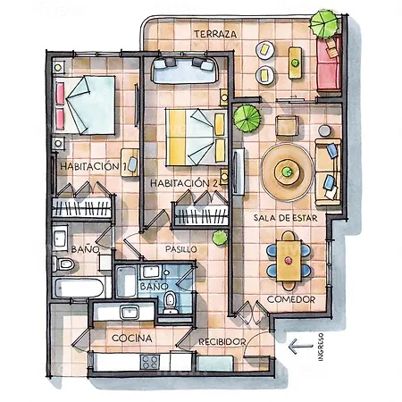 Apartment Paradise Flat In Centre W/ Large Pool Dénia